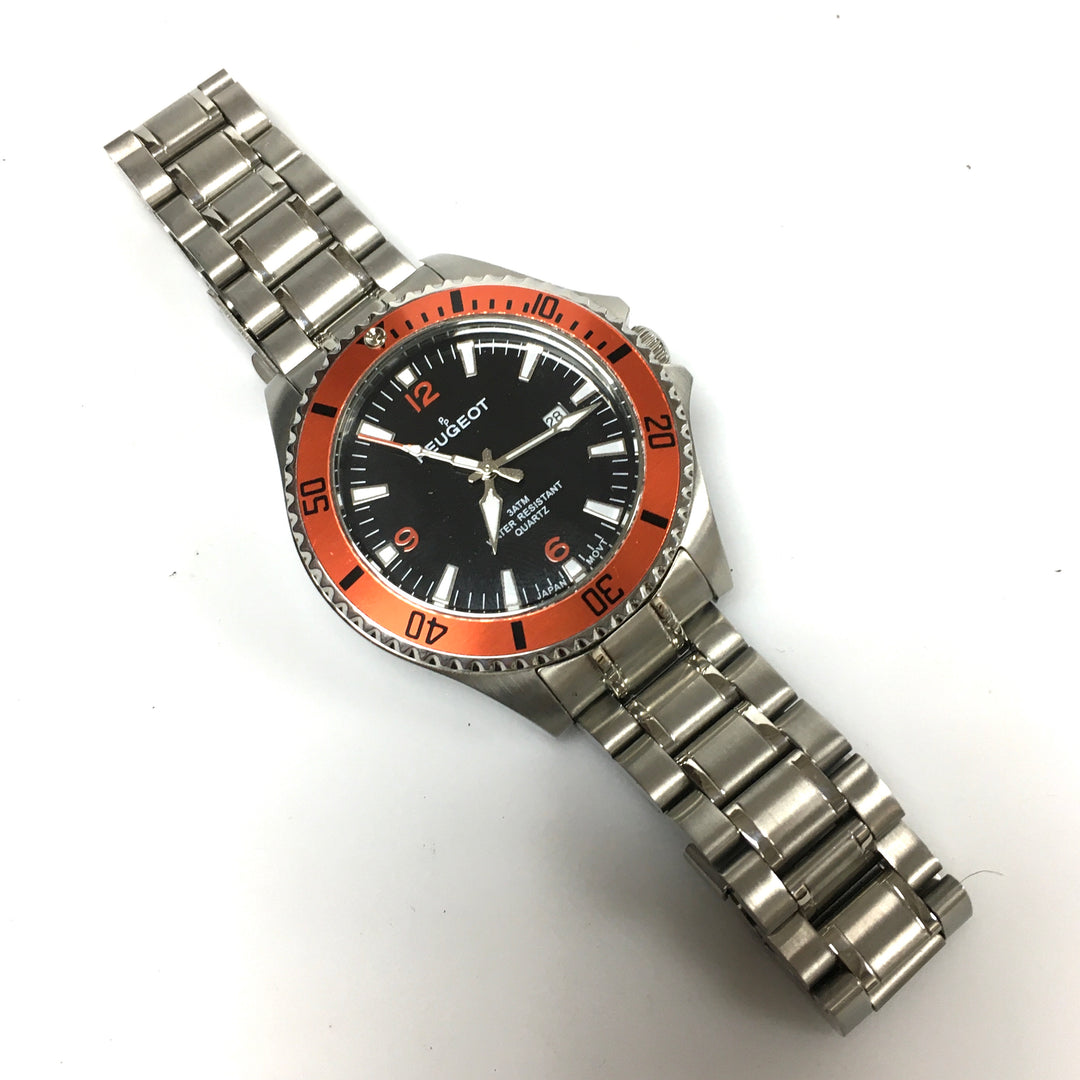 v283 Vintage Peugeot Stainless Steel Water Resistant Japan Movement Wrist Watch