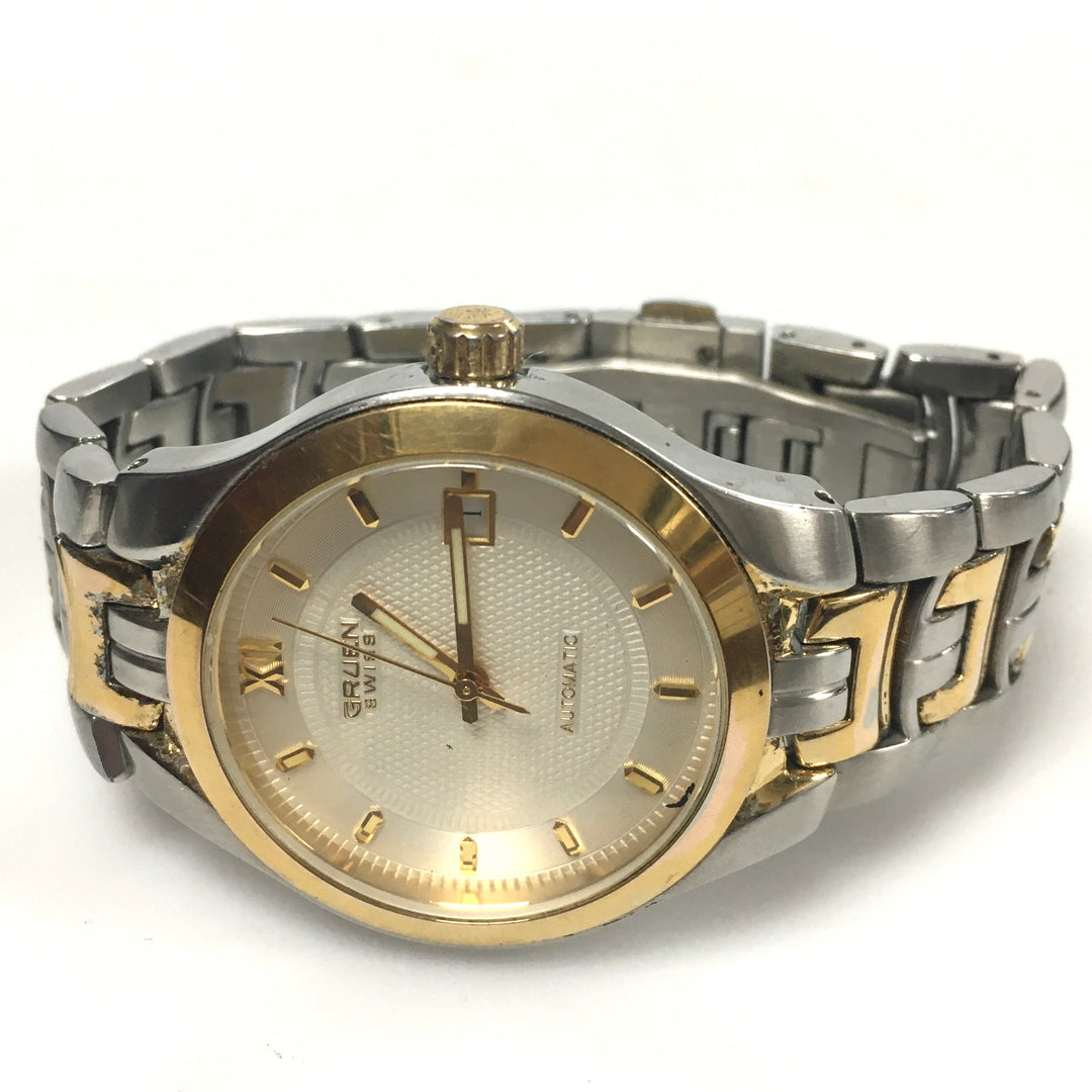 v285 Vintage Gruen Swiss 38mm Automatic Stainless Water Resistant Wrist Watch