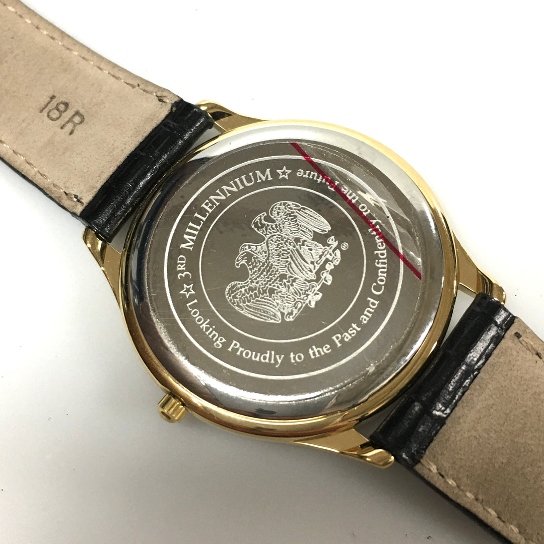 v288 Vintage CYMA 3rd Millenium Limited Edition Swiss Made Gold Tone Wrist Watch