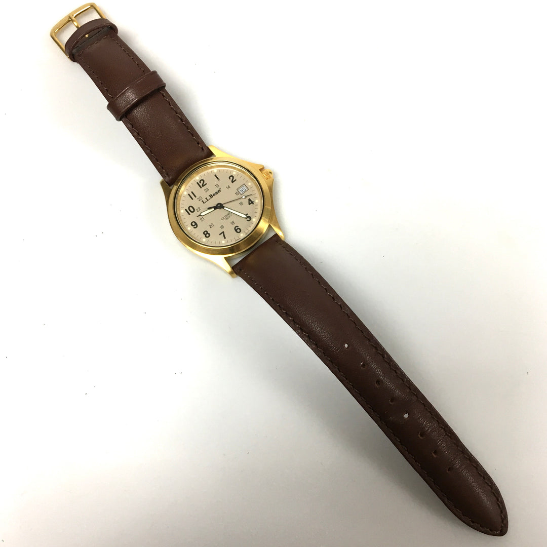 v293 Vintage L.L.Bean Quartz Japan Movement Stainless Steel WR 150ft Wrist Watch