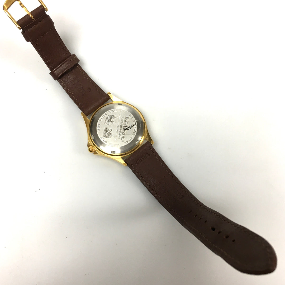 v293 Vintage L.L.Bean Quartz Japan Movement Stainless Steel WR 150ft Wrist Watch