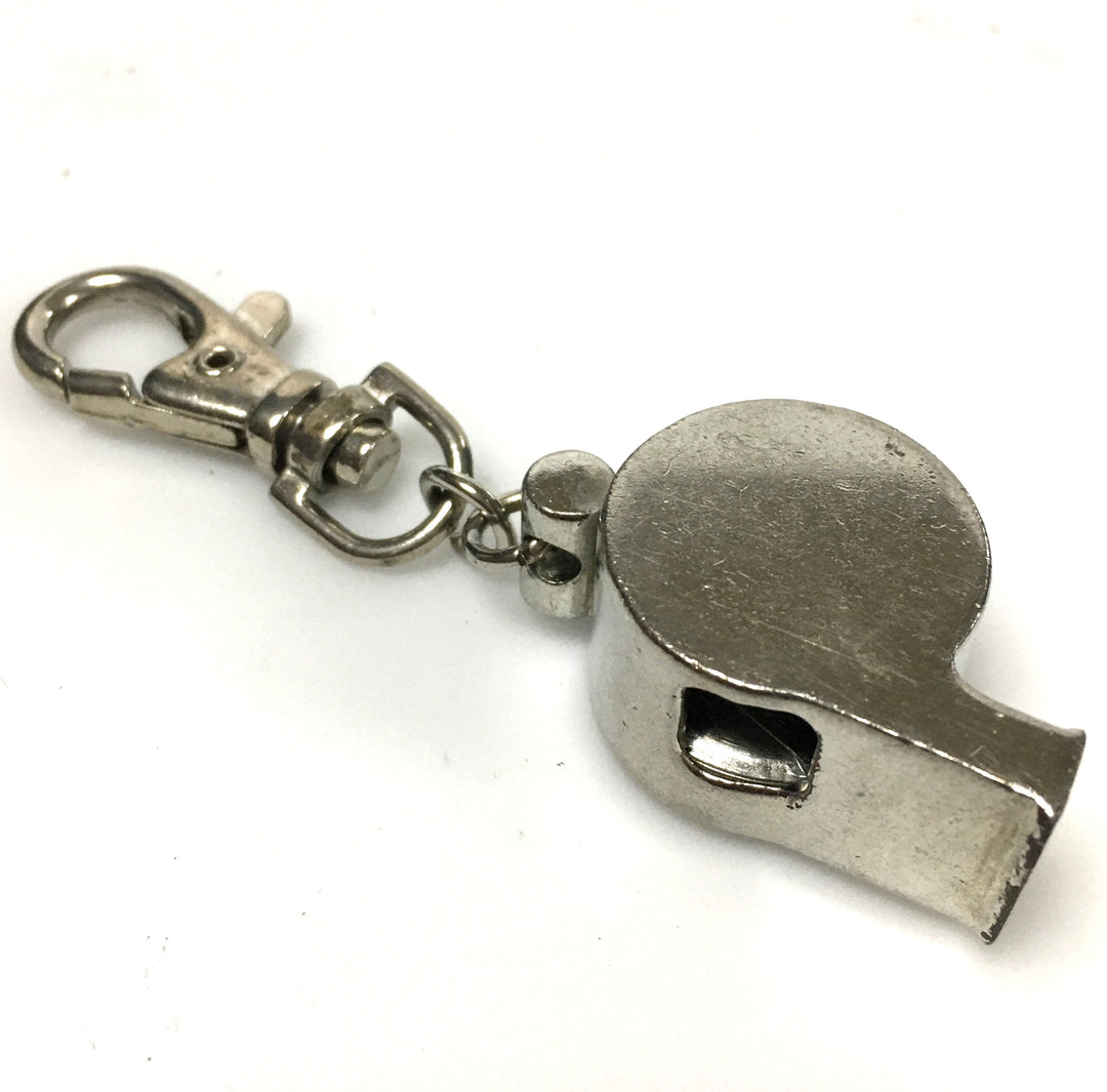 v296 Vintage Quartz Silver Tone Pocket Watch Working Whistle Pendant Watch