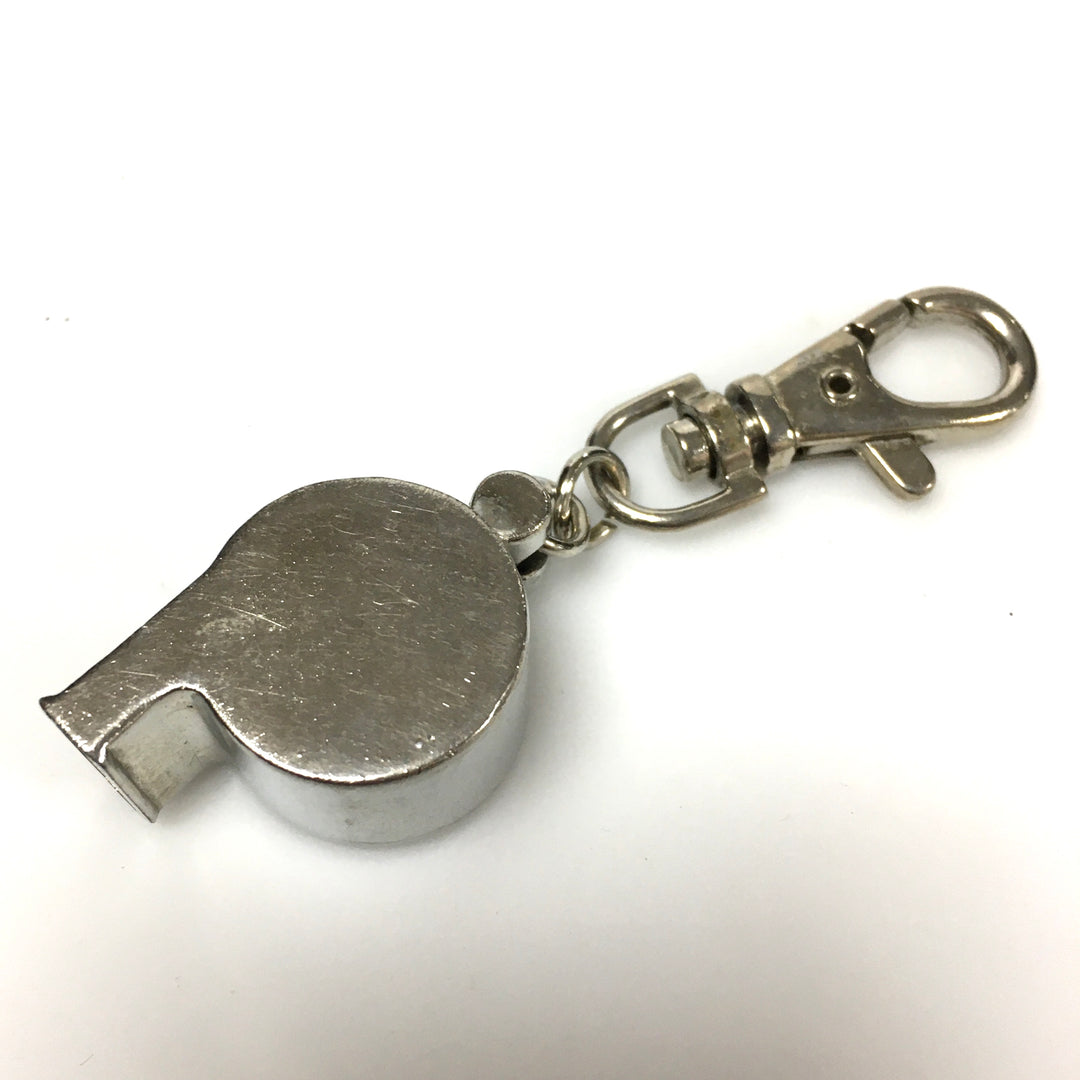 v296 Vintage Quartz Silver Tone Pocket Watch Working Whistle Pendant Watch