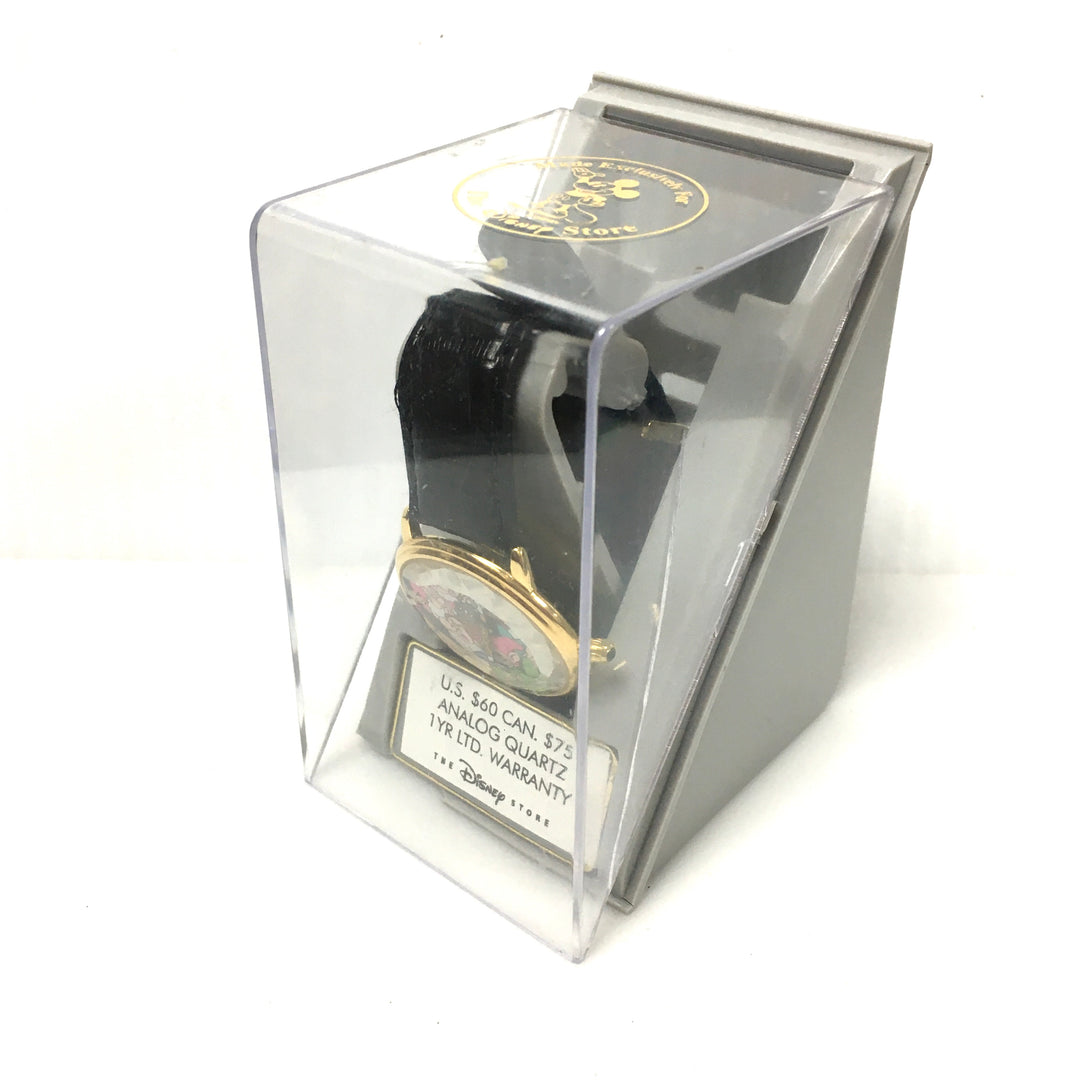 v303 Vintage Analog Quartz Gold Tone Disney Seven Dwarfs Wrist Watch