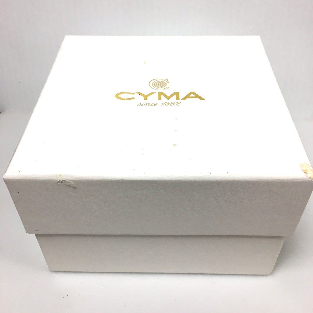 v306 Vintage CYMA 50M WR Quartz Swiss Made Silver Stainless Steel Wrist Watch