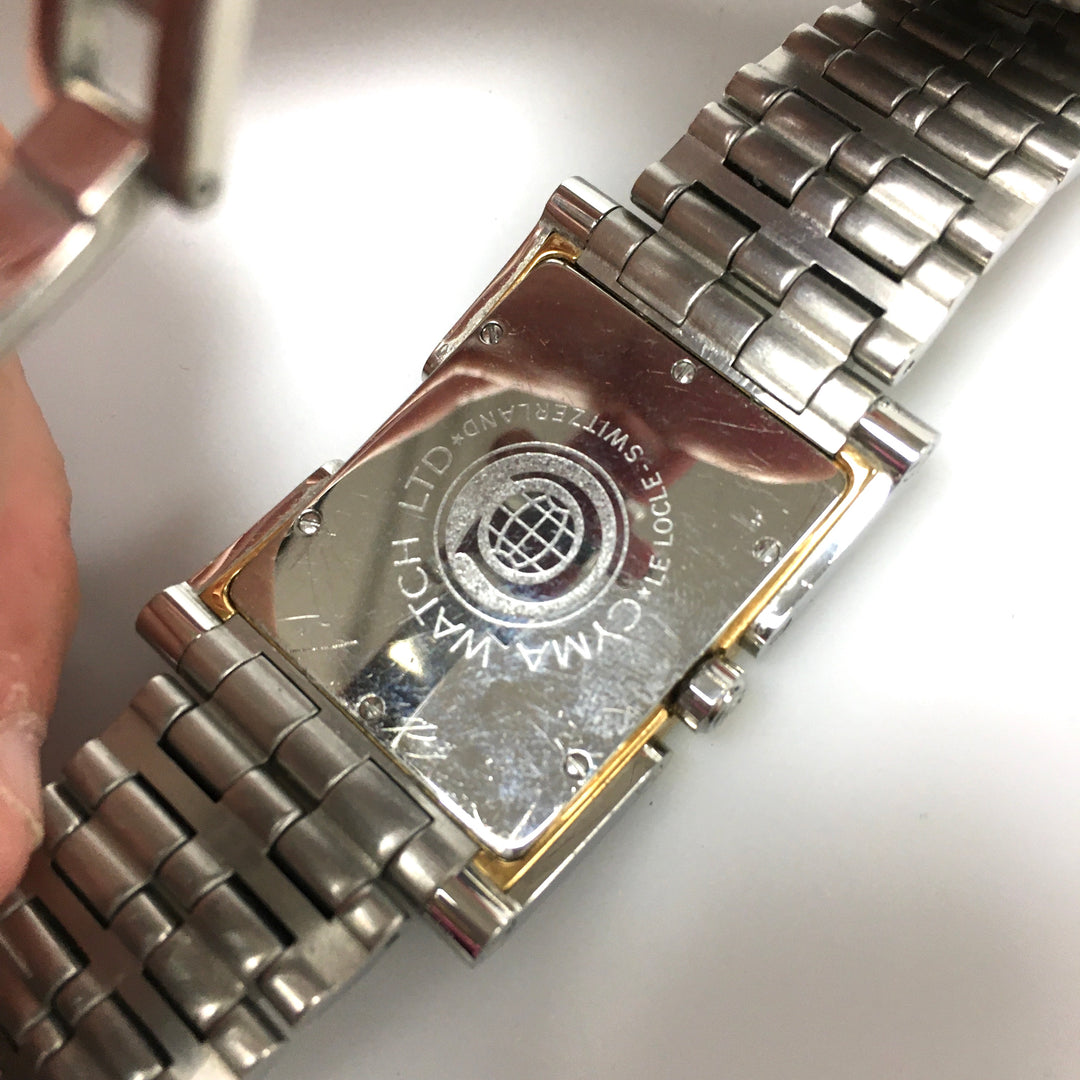 v307 Vintage CYMA Quartz Swiss Made Two-tone Stainless Steel Wrist Watch