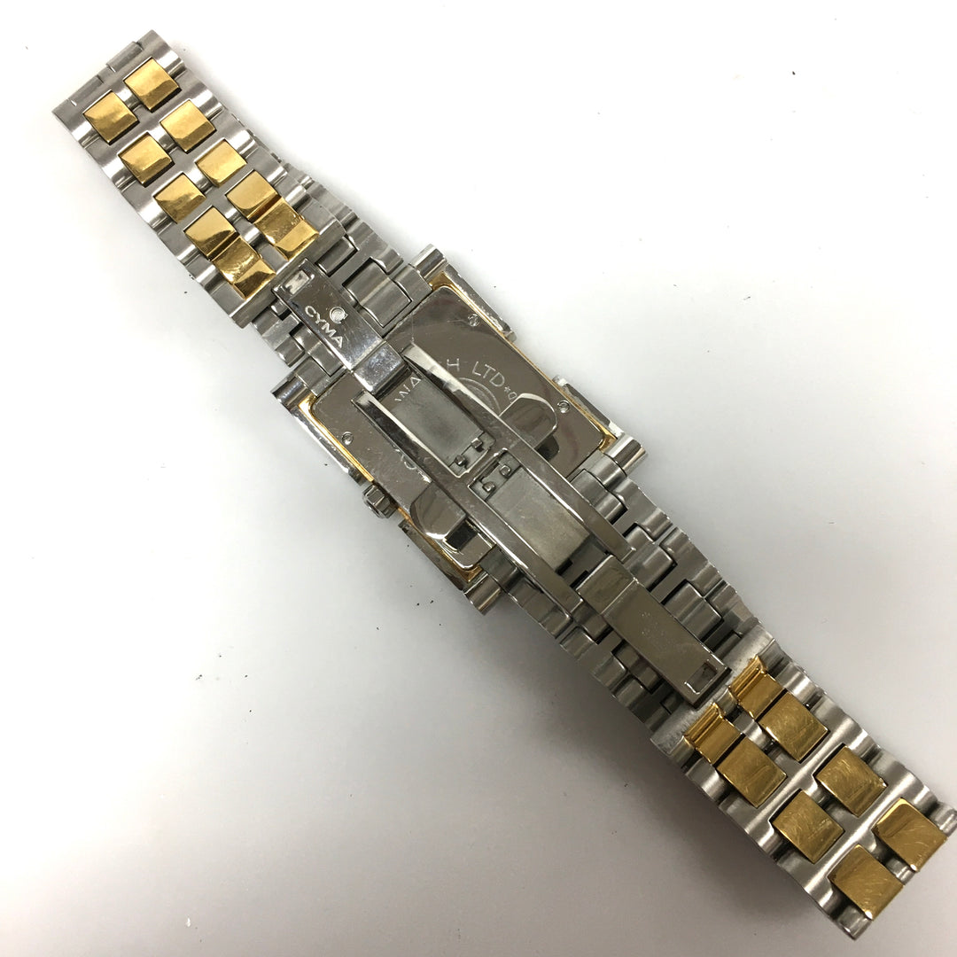 v307 Vintage CYMA Quartz Swiss Made Two-tone Stainless Steel Wrist Watch