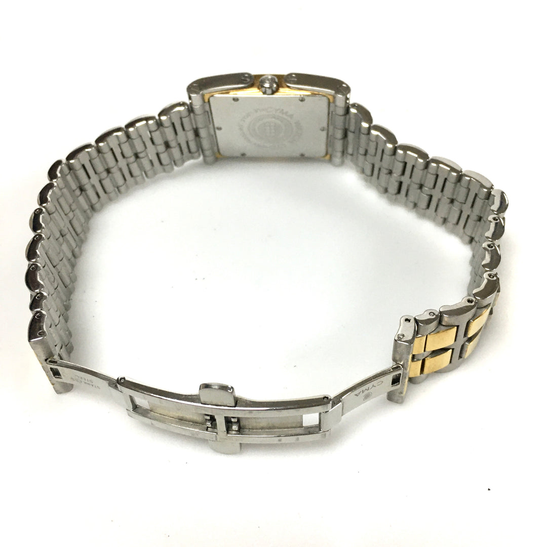 v307 Vintage CYMA Quartz Swiss Made Two-tone Stainless Steel Wrist Watch