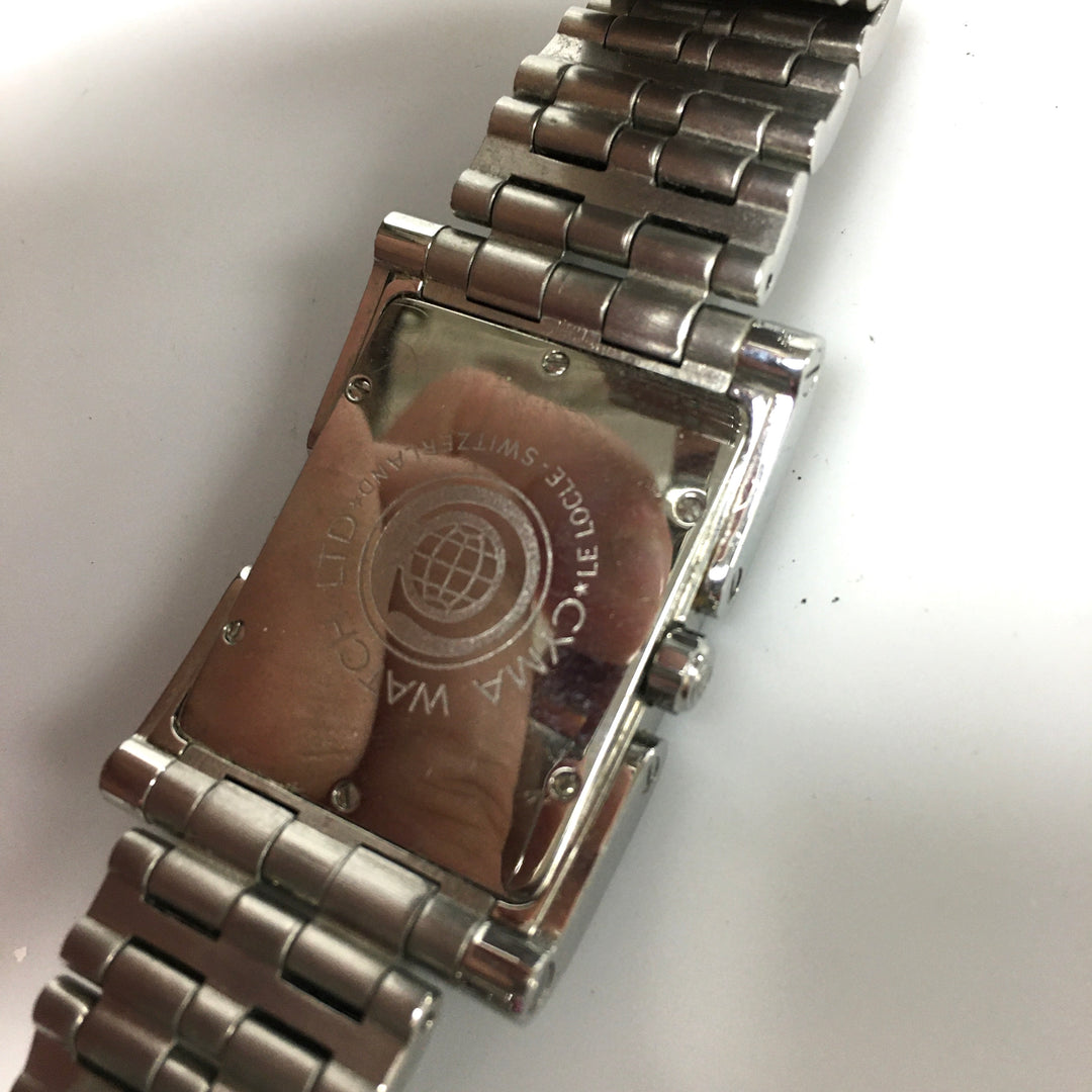 v308 Vintage CYMA Quartz Swiss Made Silver Tone Stainless Steel Wrist Watch