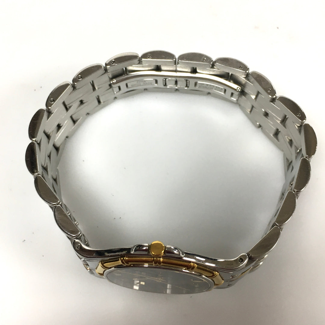 v310 Vintage CYMA Quartz Swiss Made Stainless Steel & 18K Gold Bezel Wrist Watch