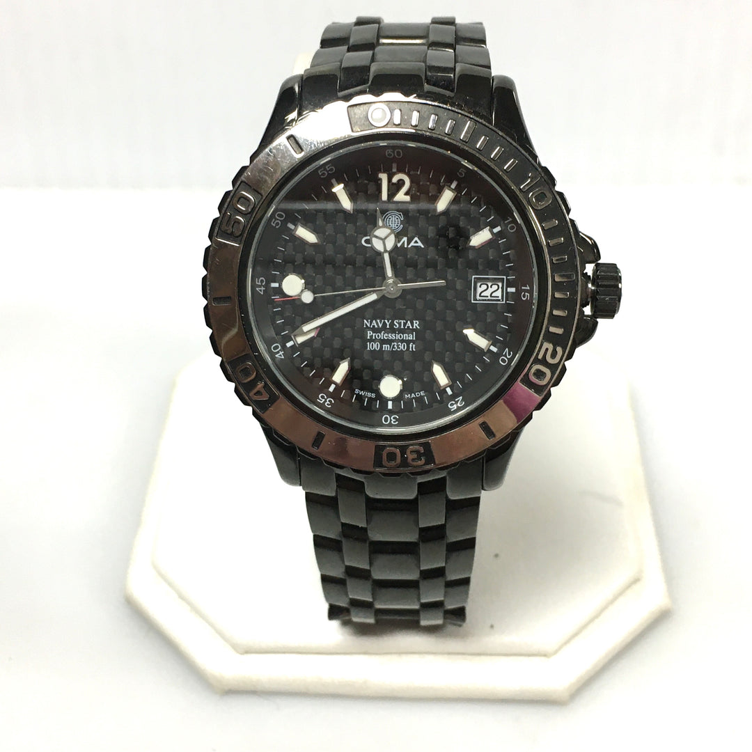 v311 Vintage CYMA NAVYSTAR 100m WR Quartz Swiss Made Stainless Steel Wrist Watch