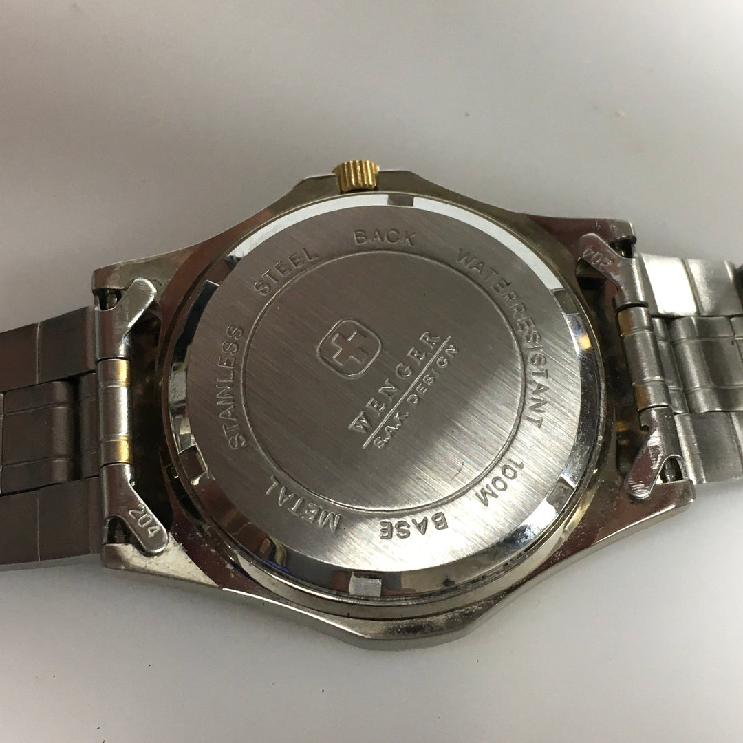 v312 Vintage Wenger S.A.K. 100m WR Quartz Swiss Made Stainless Steel Wrist Watch