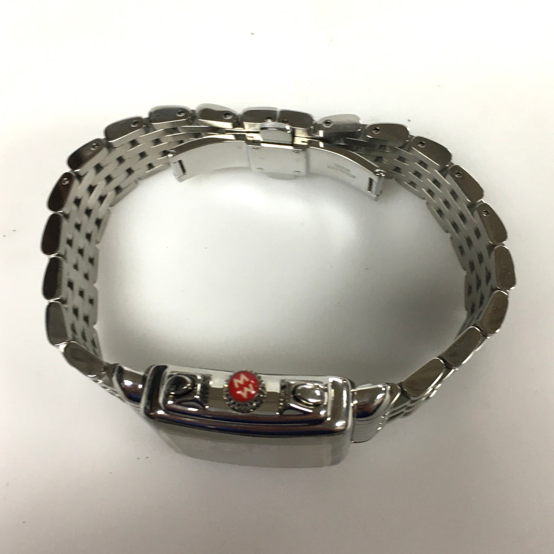 v319 Vintage Michele Deco Diamonds 0.05ct tw Chronograph Stainless Wrist Watch