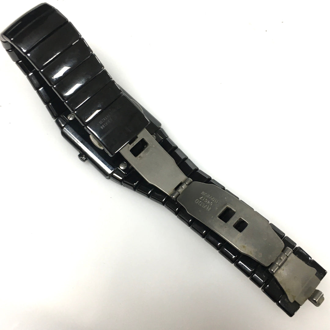 v320 Vintage Rado Diastar Black Ceramic Scratchproof 152.0336.3 Wrist Watch 30mm