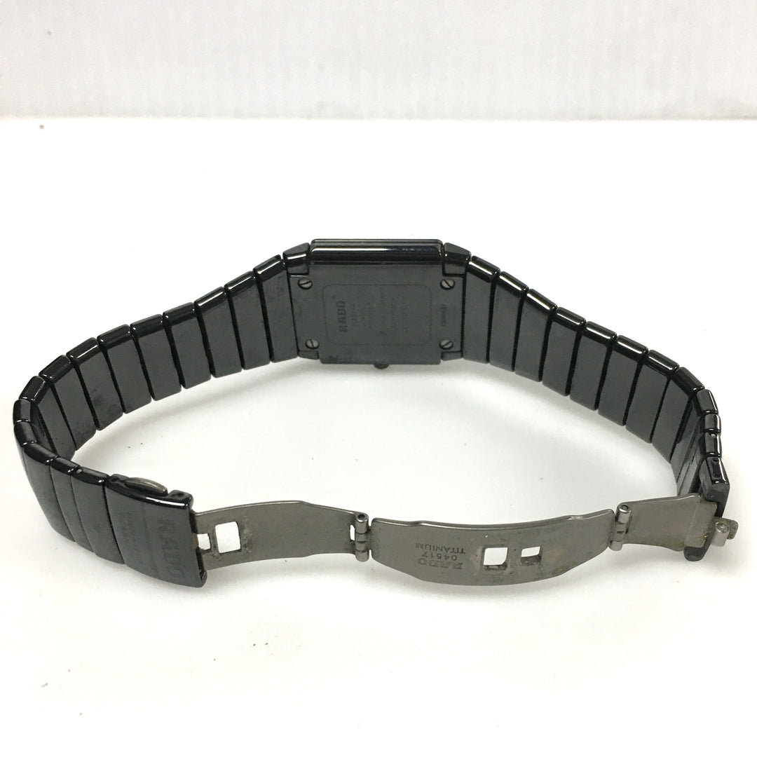 v320 Vintage Rado Diastar Black Ceramic Scratchproof 152.0336.3 Wrist Watch 30mm