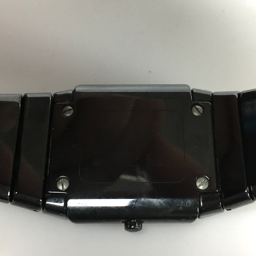 v320 Vintage Rado Diastar Black Ceramic Scratchproof 152.0336.3 Wrist Watch 30mm