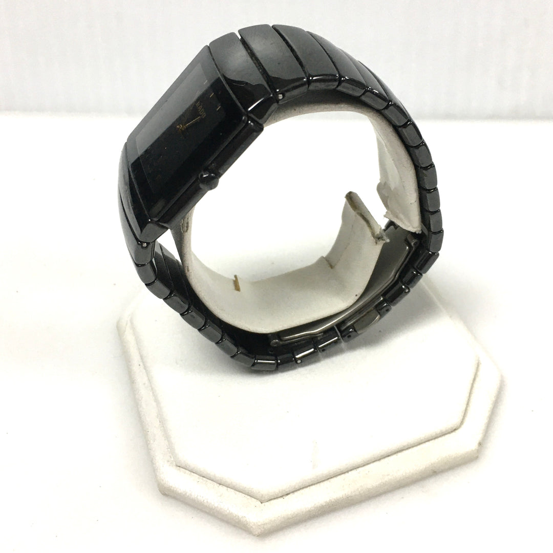 v320 Vintage Rado Diastar Black Ceramic Scratchproof 152.0336.3 Wrist Watch 30mm