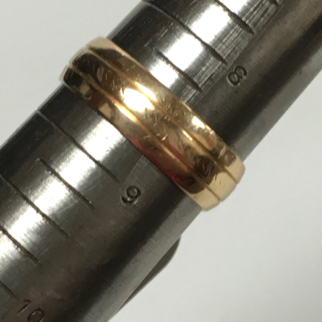 v324 Vintage 14K Yellow Gold 6mm Unisex Wedding Band Ring Size 8.5