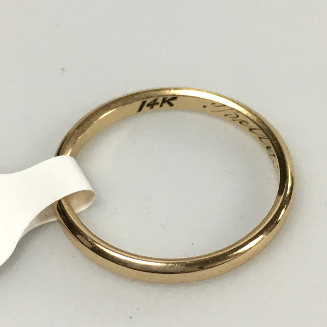 v325 Vintage 14K Yellow Gold 2.6mm Unisex Wedding Band Ring Size 10