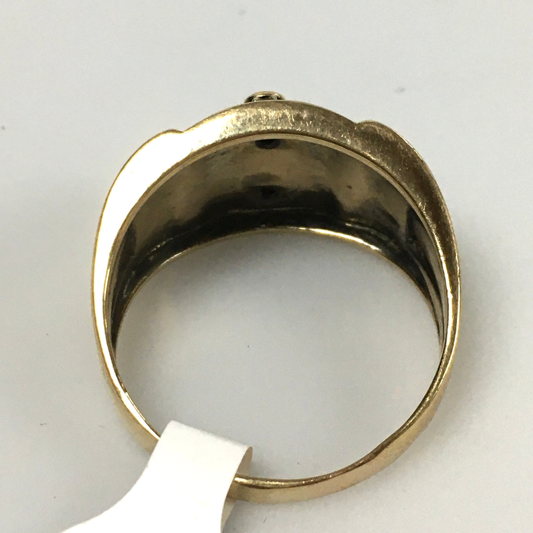 v328 Vintage 14K Yellow Gold Masonic Band Ring Size 10.5