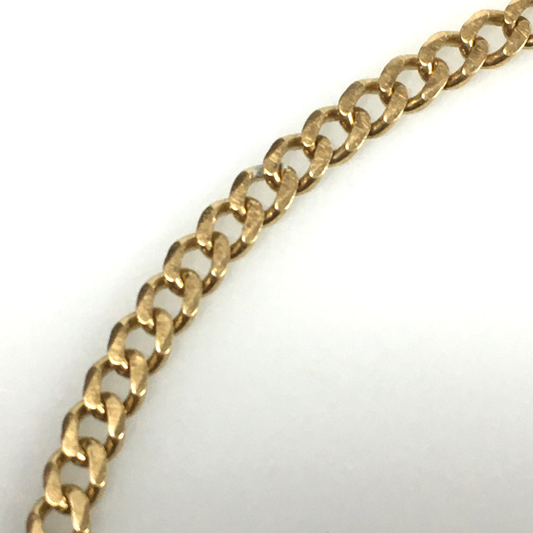 v348 Vintage 14k Yellow Gold Link Chain Bracelet 8.5" Long