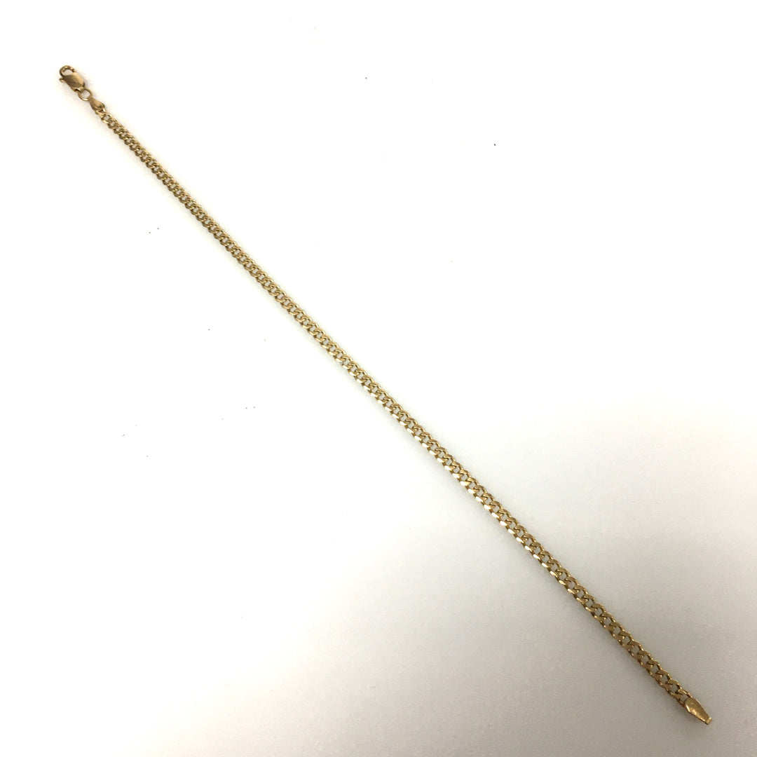 v348 Vintage 14k Yellow Gold Link Chain Bracelet 8.5" Long
