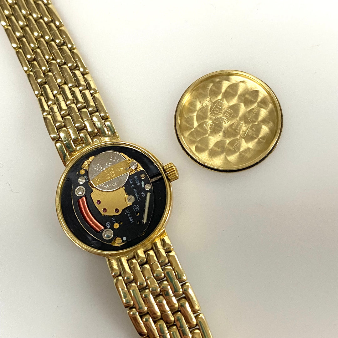 v353 Vintage Baume & Mercier 14K Yellow Gold Swiss Quartz 7665 Ladie's Wrist Watch