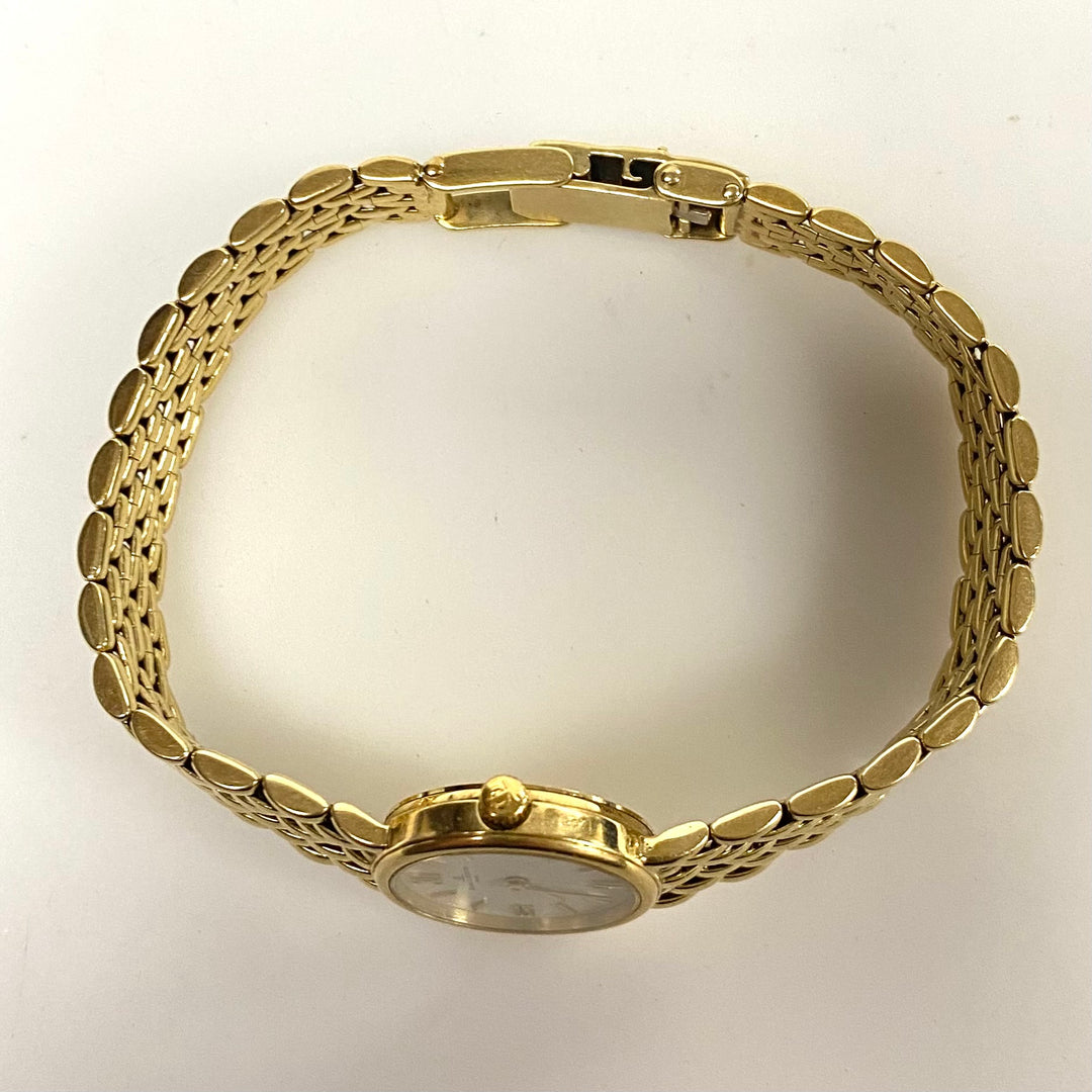 v353 Vintage Baume & Mercier 14K Yellow Gold Swiss Quartz 7665 Ladie's Wrist Watch