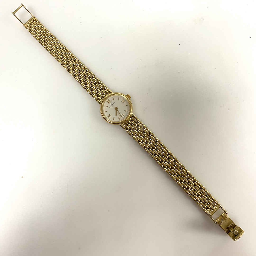 v353 Vintage Baume & Mercier 14K Yellow Gold Swiss Quartz 7665 Ladie's Wrist Watch