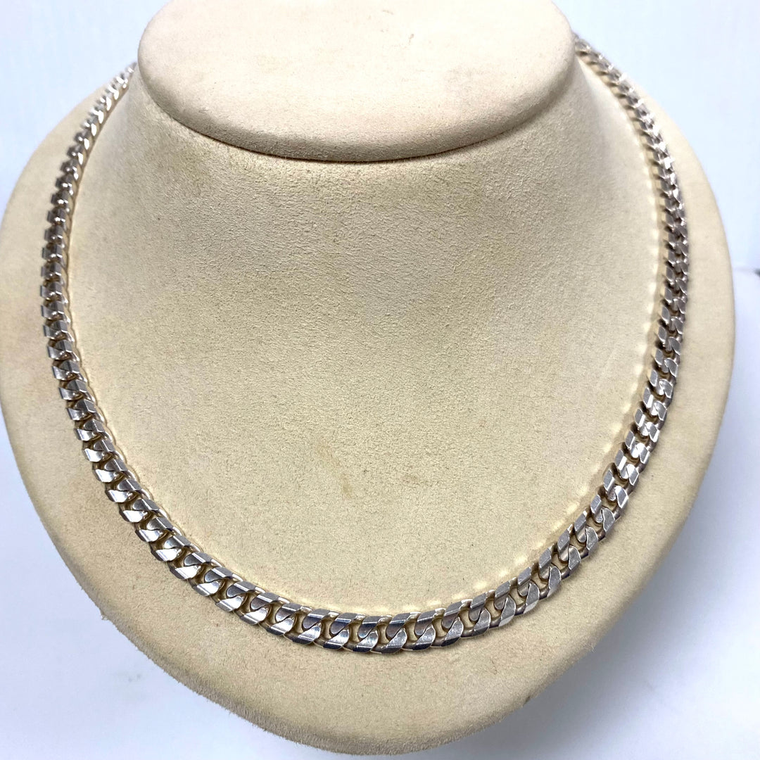 v373 Vintage Milor Italy Sterling Silver 925 Thick Chain Necklace 20" Long