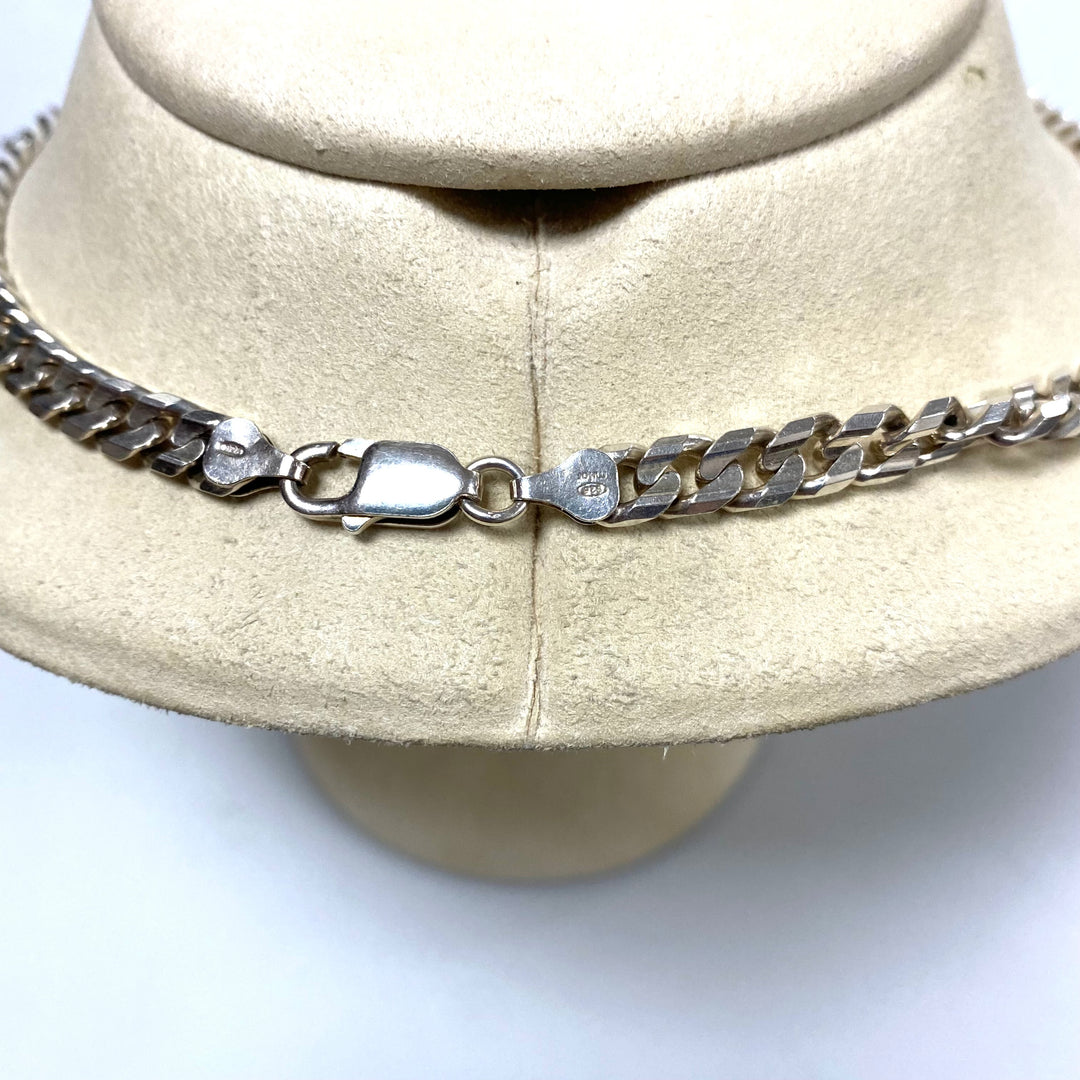 v373 Vintage Milor Italy Sterling Silver 925 Thick Chain Necklace 20" Long