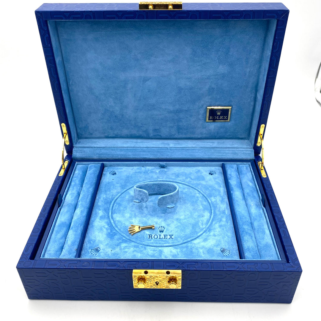 v396 Vintage Rolex Jewelry Box Watch and Rings Storage Case Display Organizer