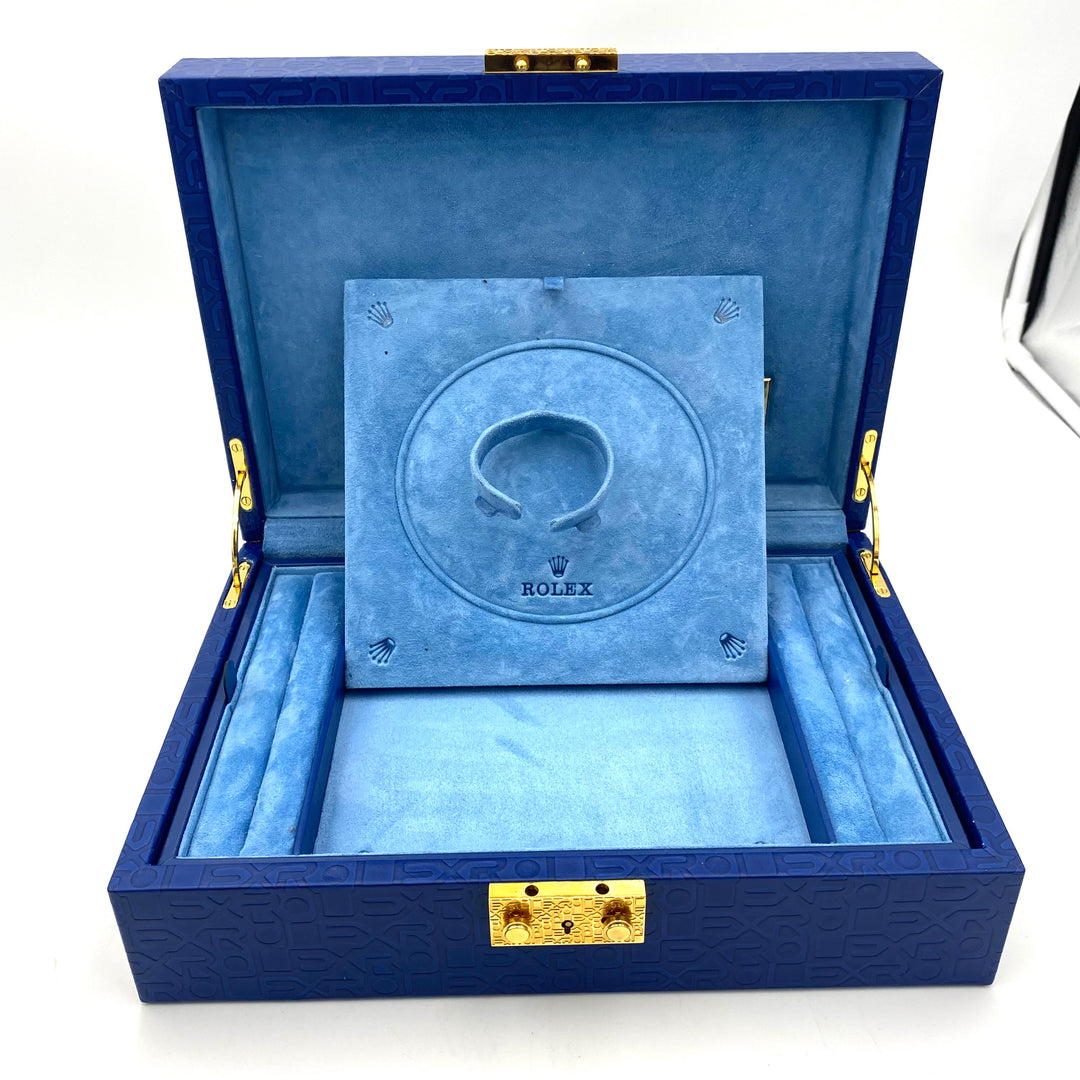 v396 Vintage Rolex Jewelry Box Watch and Rings Storage Case Display Organizer
