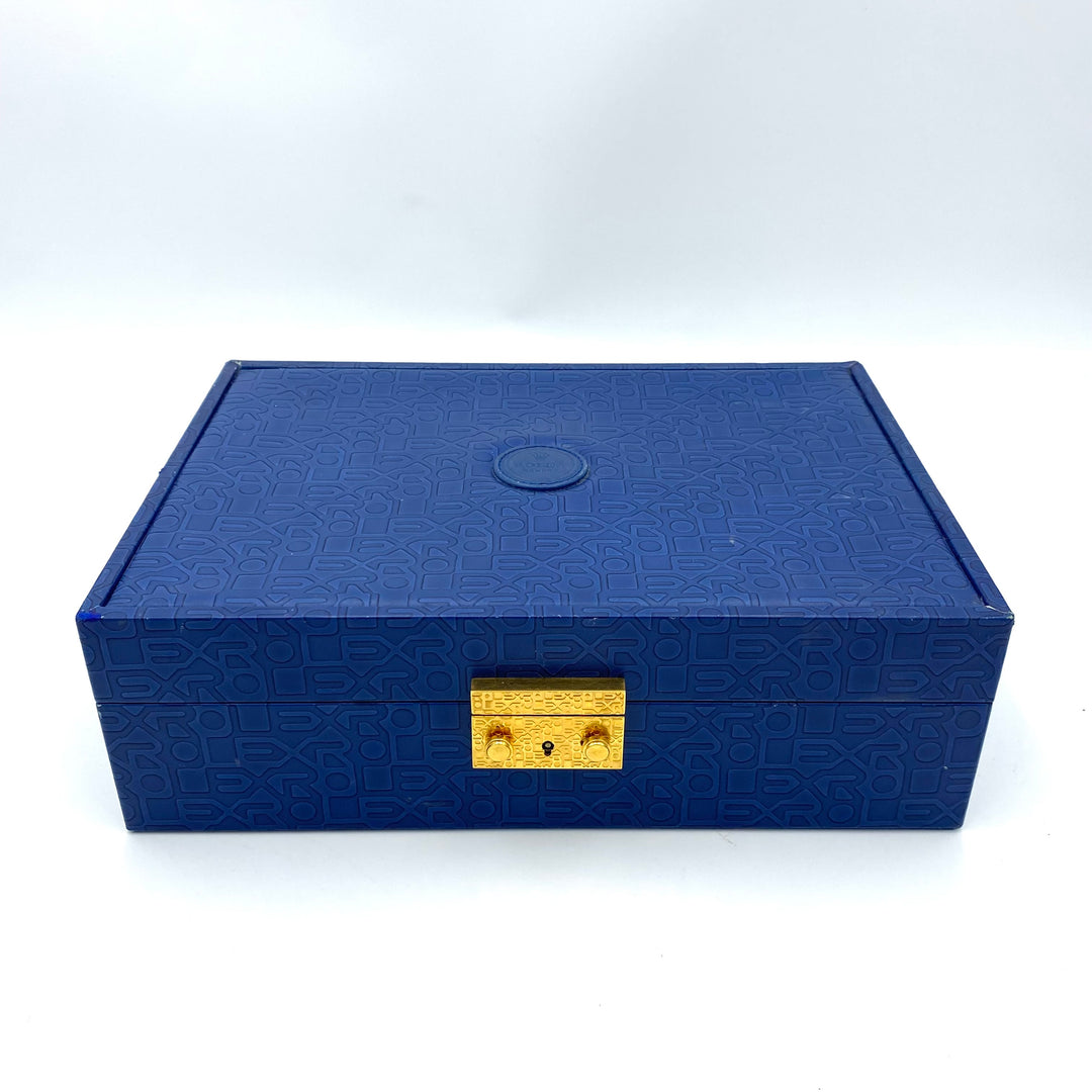 v397 Vintage Rolex Jewelry Box Watch Jewelry Case Display Organizer & Silk Scarf