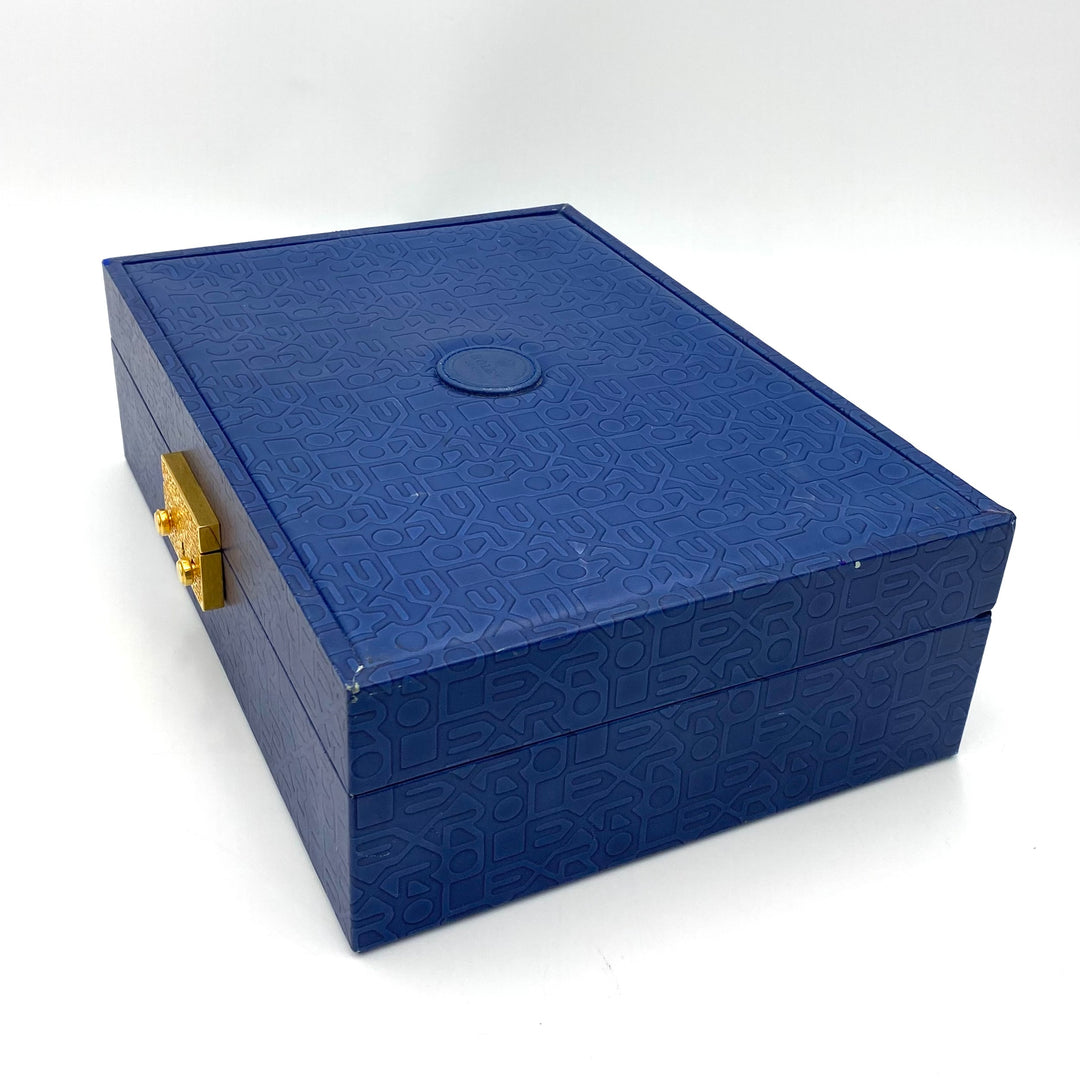 v397 Vintage Rolex Jewelry Box Watch Jewelry Case Display Organizer & Silk Scarf