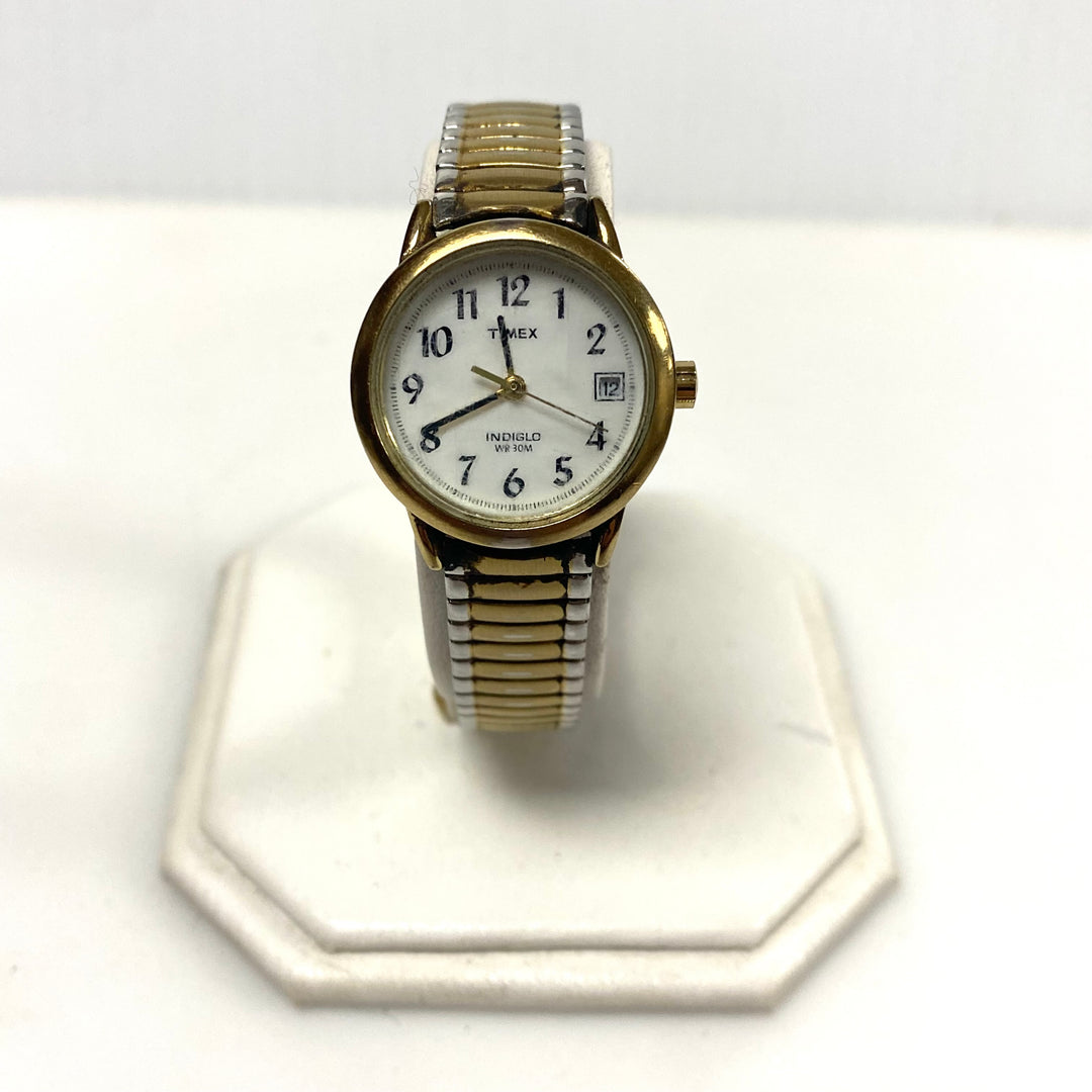 v404 Vintage Timex Indiglo Stainless Steel Water Resistant 30m Wrist Watch