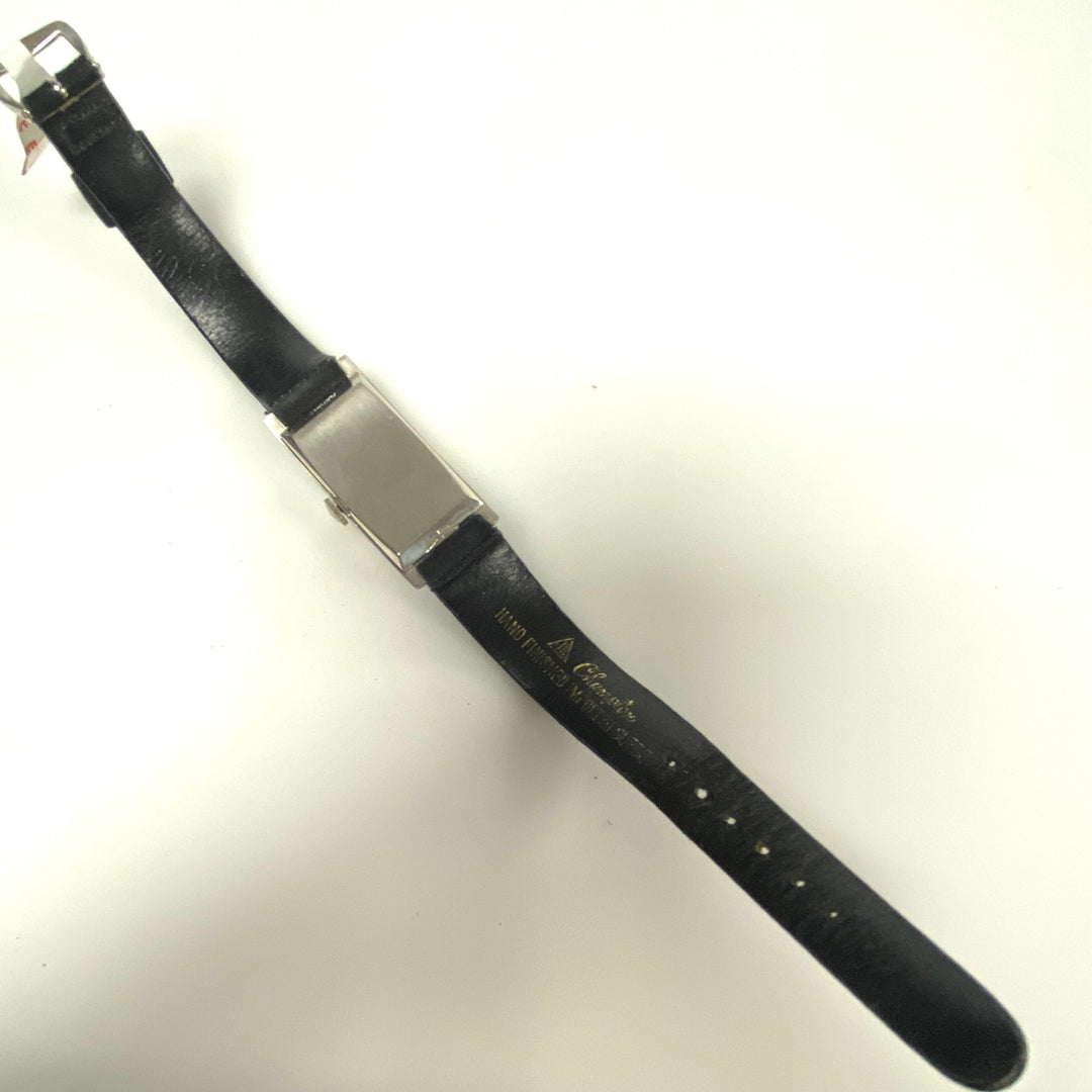 v410 Vintage Hamilton Platinum 19 Jewels 982 Mechanical Black Suede Band