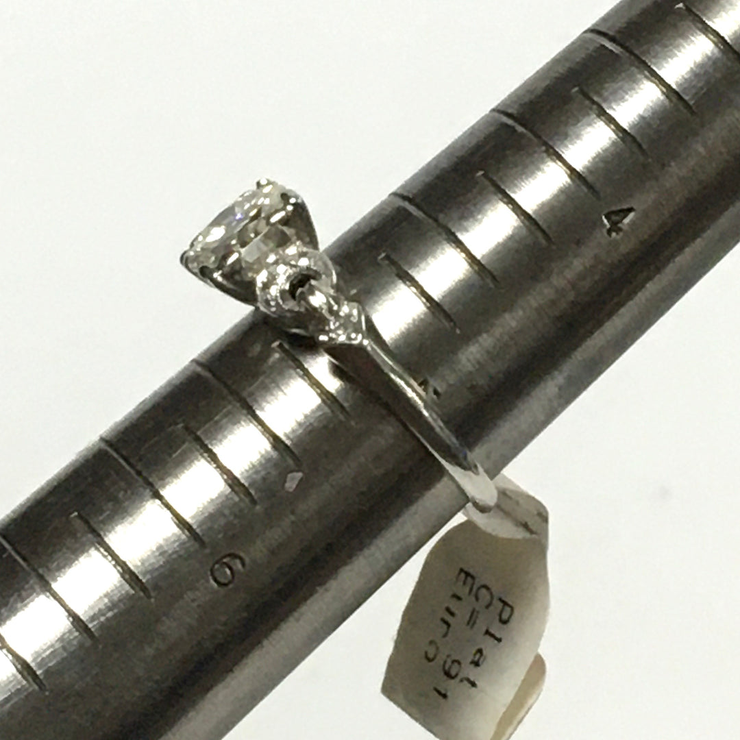 v437 Vintage Platinum Diamond tw 0.91cts Engagement Wedding Ring Size 5
