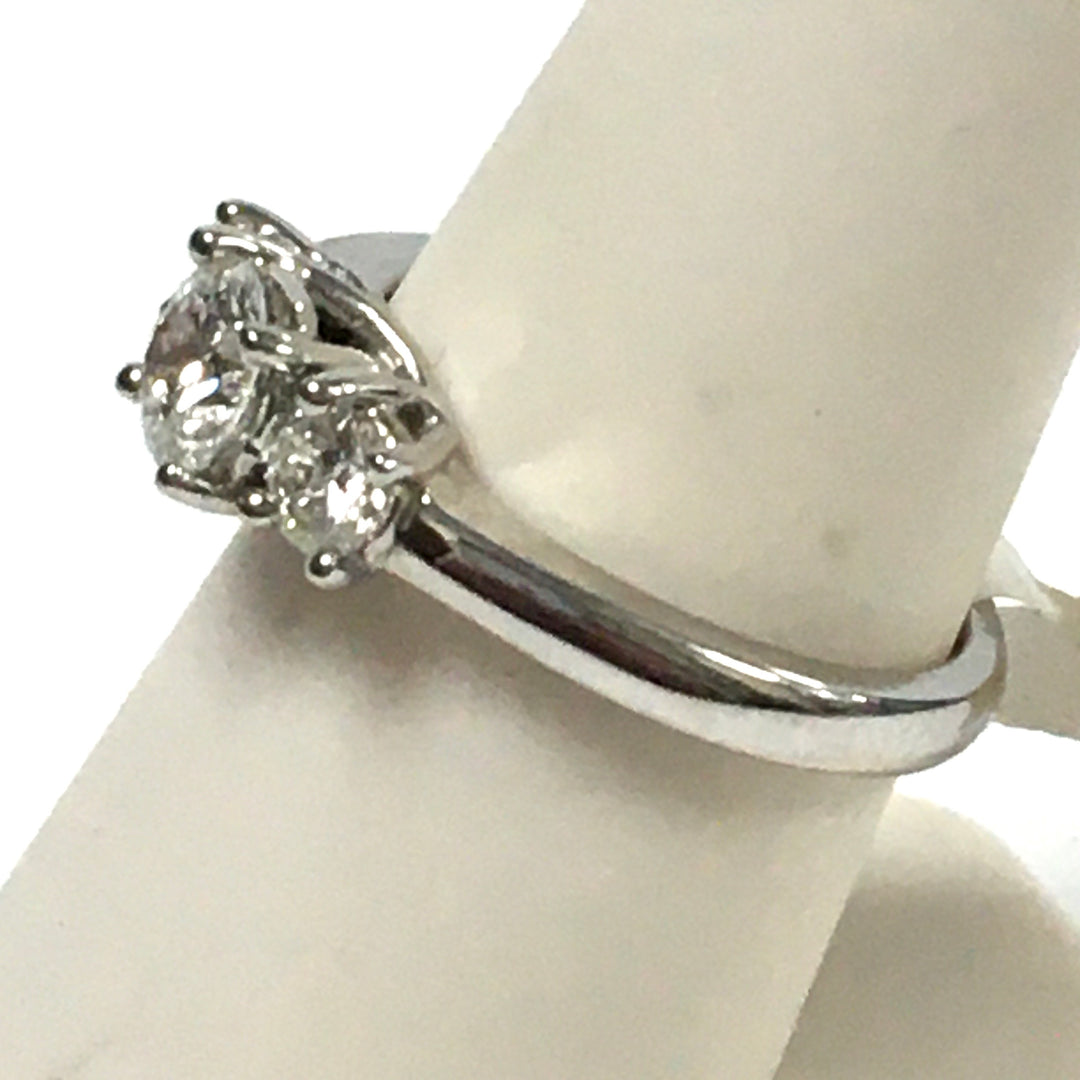 v440 Vintage 14k White Gold Diamond 1.10 cts Engagement Wedding Ring Size 6.75
