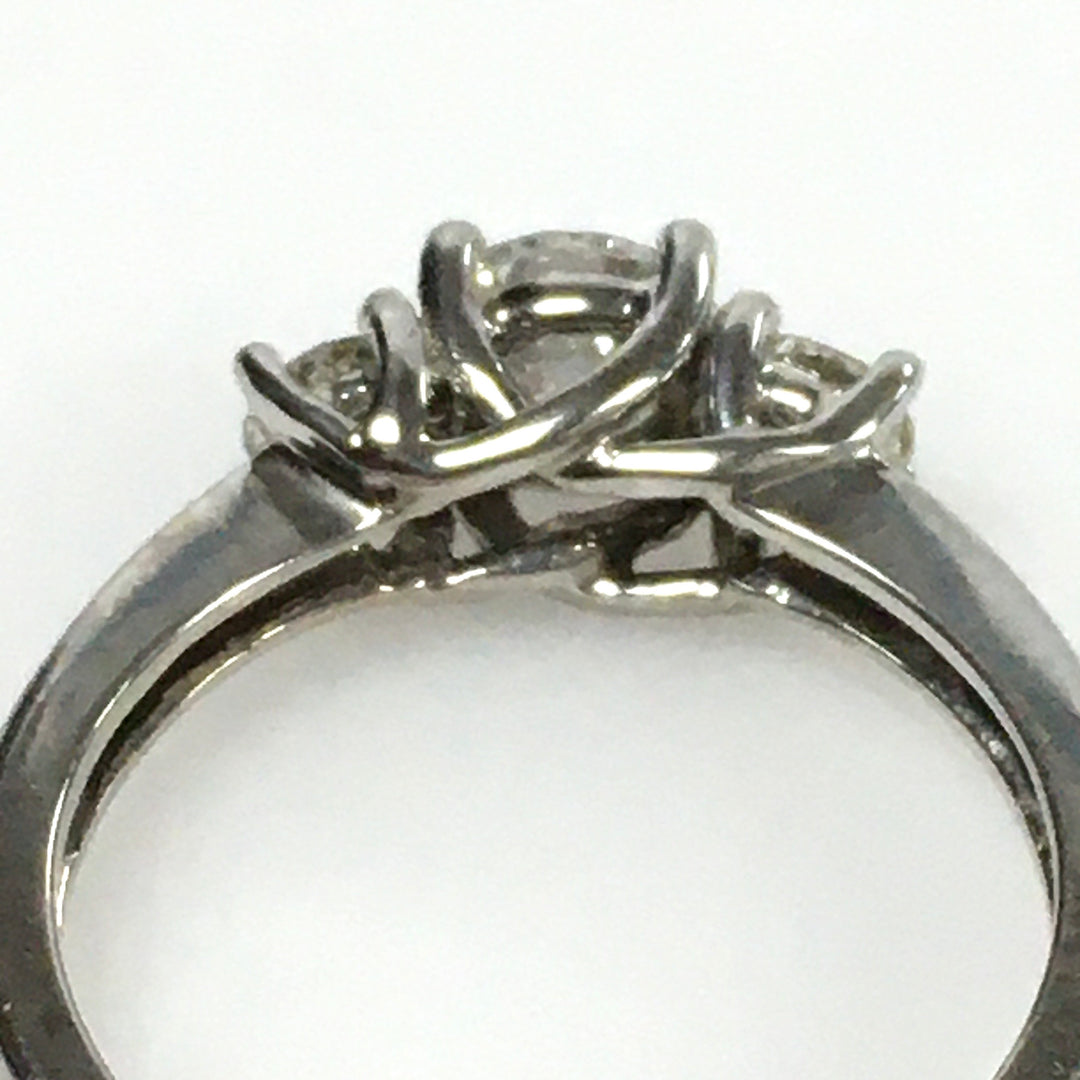 v440 Vintage 14k White Gold Diamond 1.10 cts Engagement Wedding Ring Size 6.75