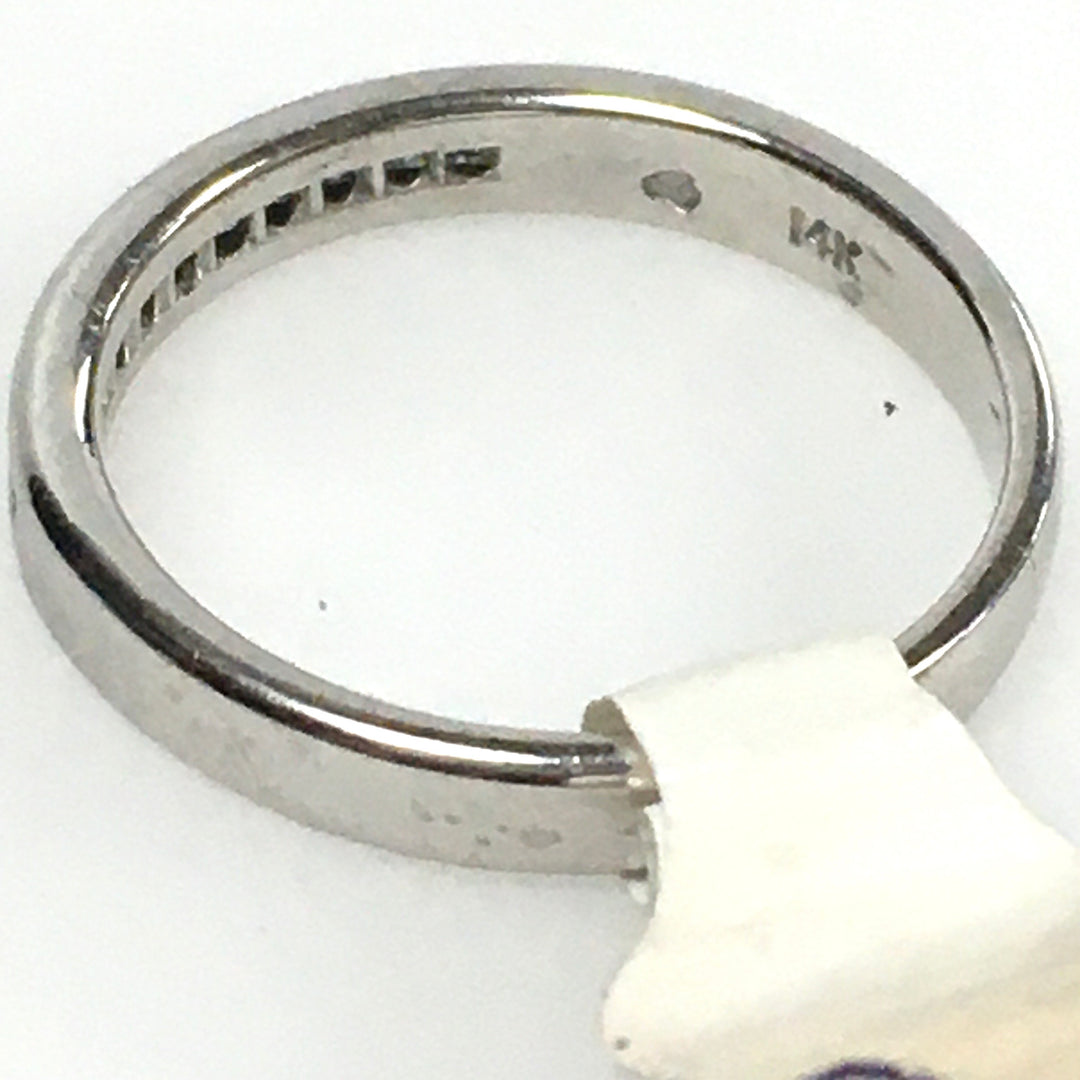 v442 Vintage 14k White Gold Diamond 0.55 cts Engagement Wedding Band Ring Size 5