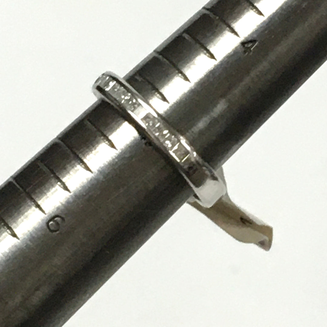v442 Vintage 14k White Gold Diamond 0.55 cts Engagement Wedding Band Ring Size 5