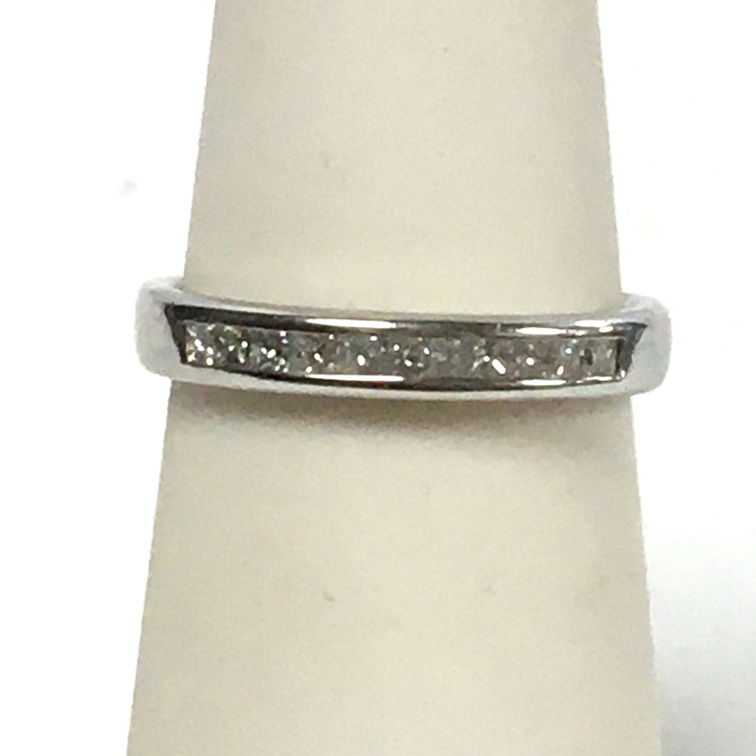 v442 Vintage 14k White Gold Diamond 0.55 cts Engagement Wedding Band Ring Size 5