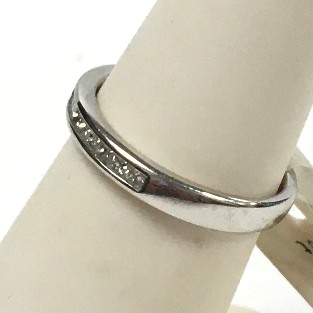 v442 Vintage 14k White Gold Diamond 0.55 cts Engagement Wedding Band Ring Size 5