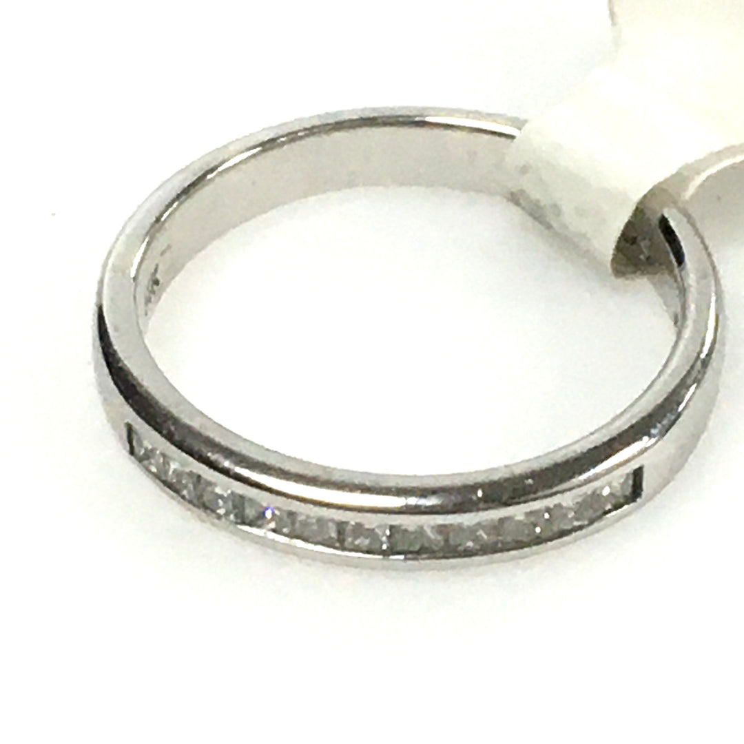 v442 Vintage 14k White Gold Diamond 0.55 cts Engagement Wedding Band Ring Size 5
