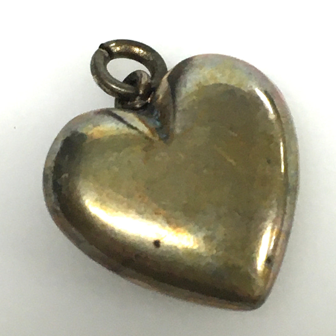 v448 Vintage Sterling Silver Heart Pendant Charm