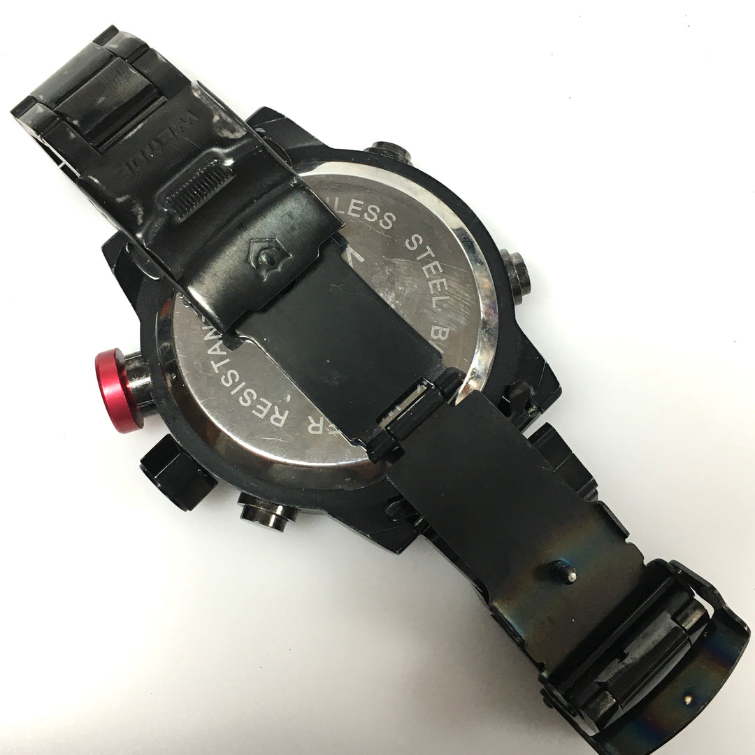 v454 WEIDE WH2309 Army Military LED Digital Quartz Stainless Steel Band Alarm Wrist Watch