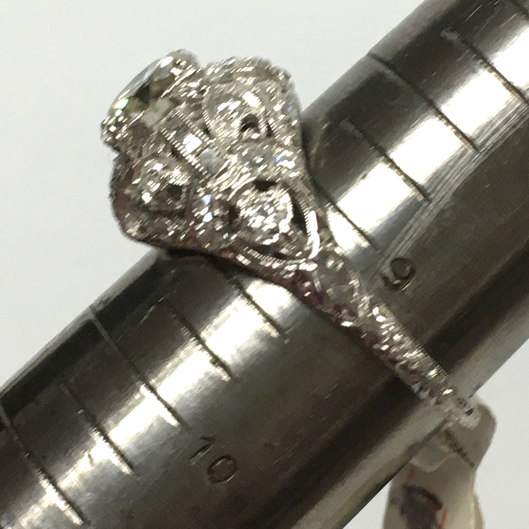 v463 Vintage Platinum Diamond tw 1.3 cts Engagement Wedding Ring Size 9.25