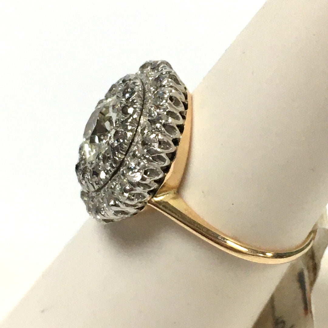v464 Vintage Platinum Diamond tw 2 cts SI2 J Engagement Wedding Ring Size 5.75