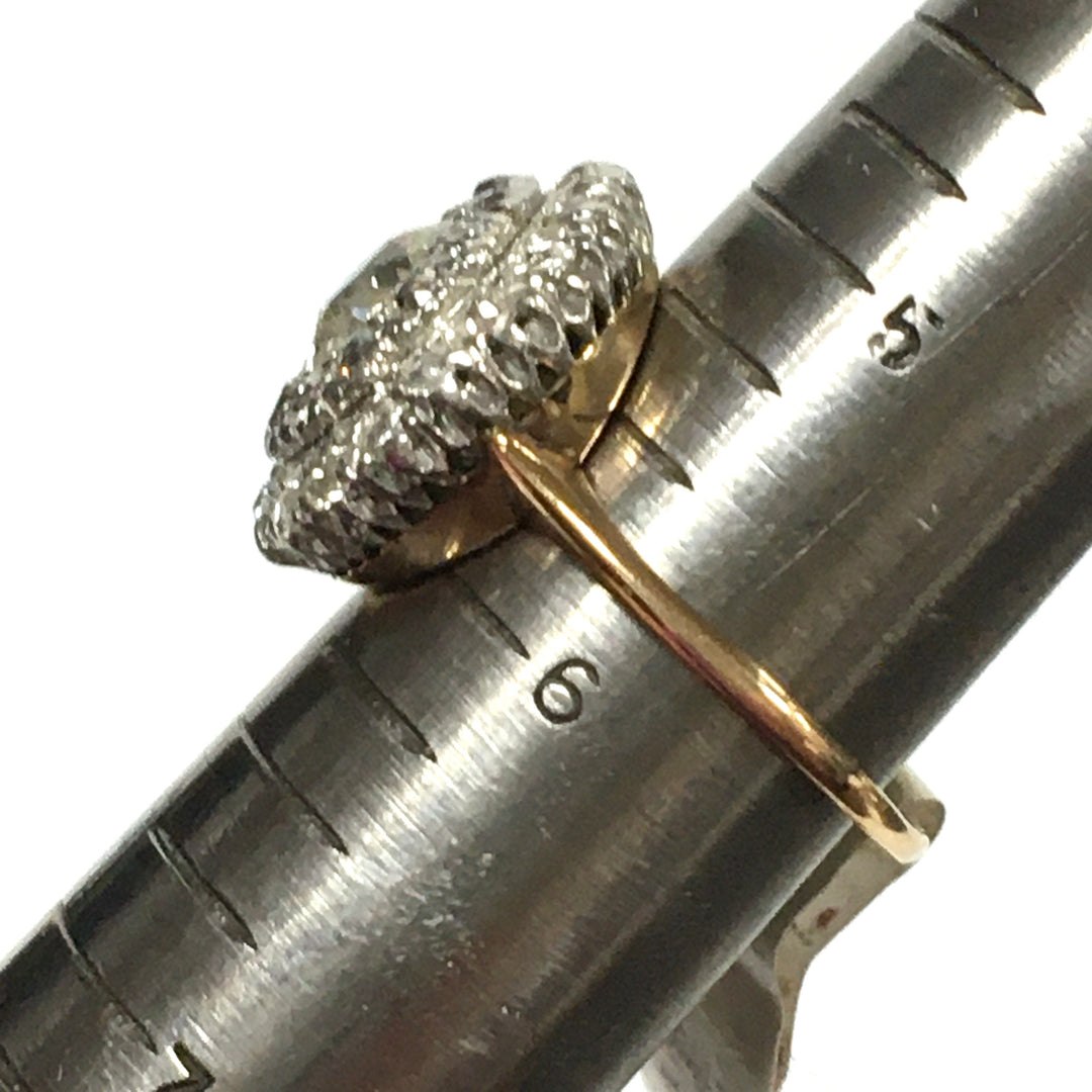 v464 Vintage Platinum Diamond tw 2 cts SI2 J Engagement Wedding Ring Size 5.75